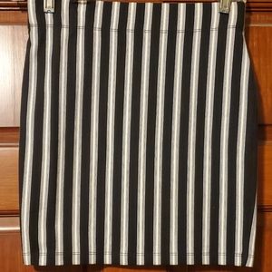 Black and white miniskirt